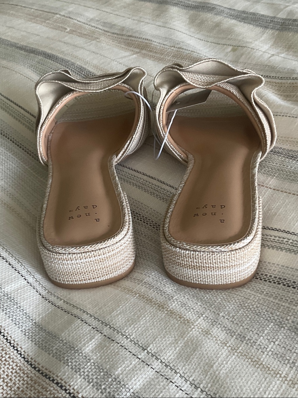 a new day Neutral Beige Ruffle Slide Mules - Picture 3 of 7